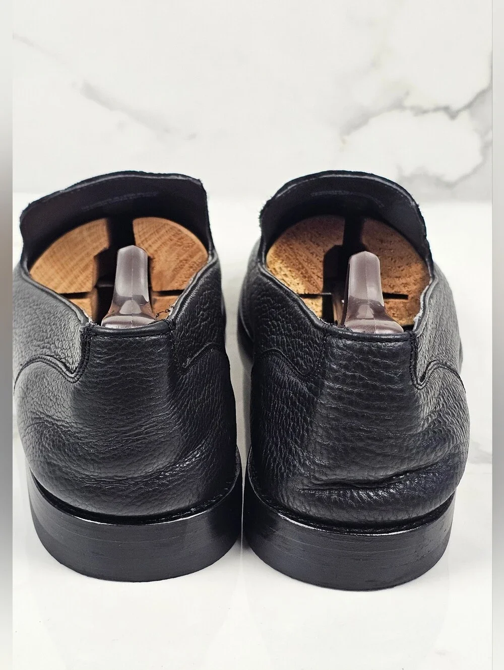 Tecovas The Monterrey Black  Leather Venetian Slip-On Loafers (Men’s Size 13 D)